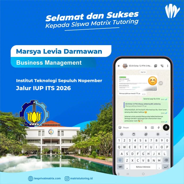 Success Story siswa Marsya Levia Darmawan - Matrix Tutoring Indonesia
